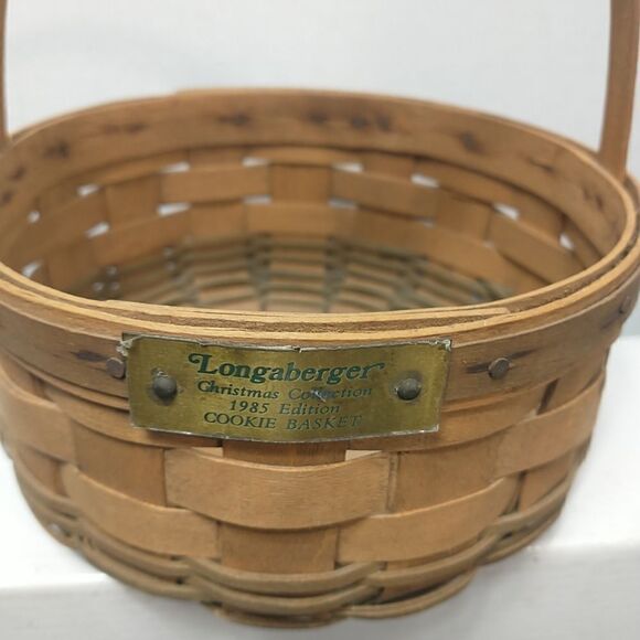 Longaberger 1985 Green Christmas COOKIE Basket - Picture 3 of 12